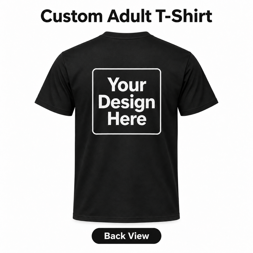Custom Adult T-Shirt back view