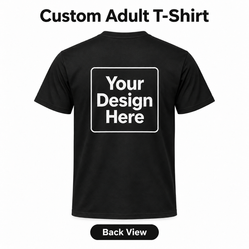 Custom Adult T-Shirt back view