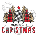 Merry Christmas – Plaid and Leopard Trees — watermarked preview