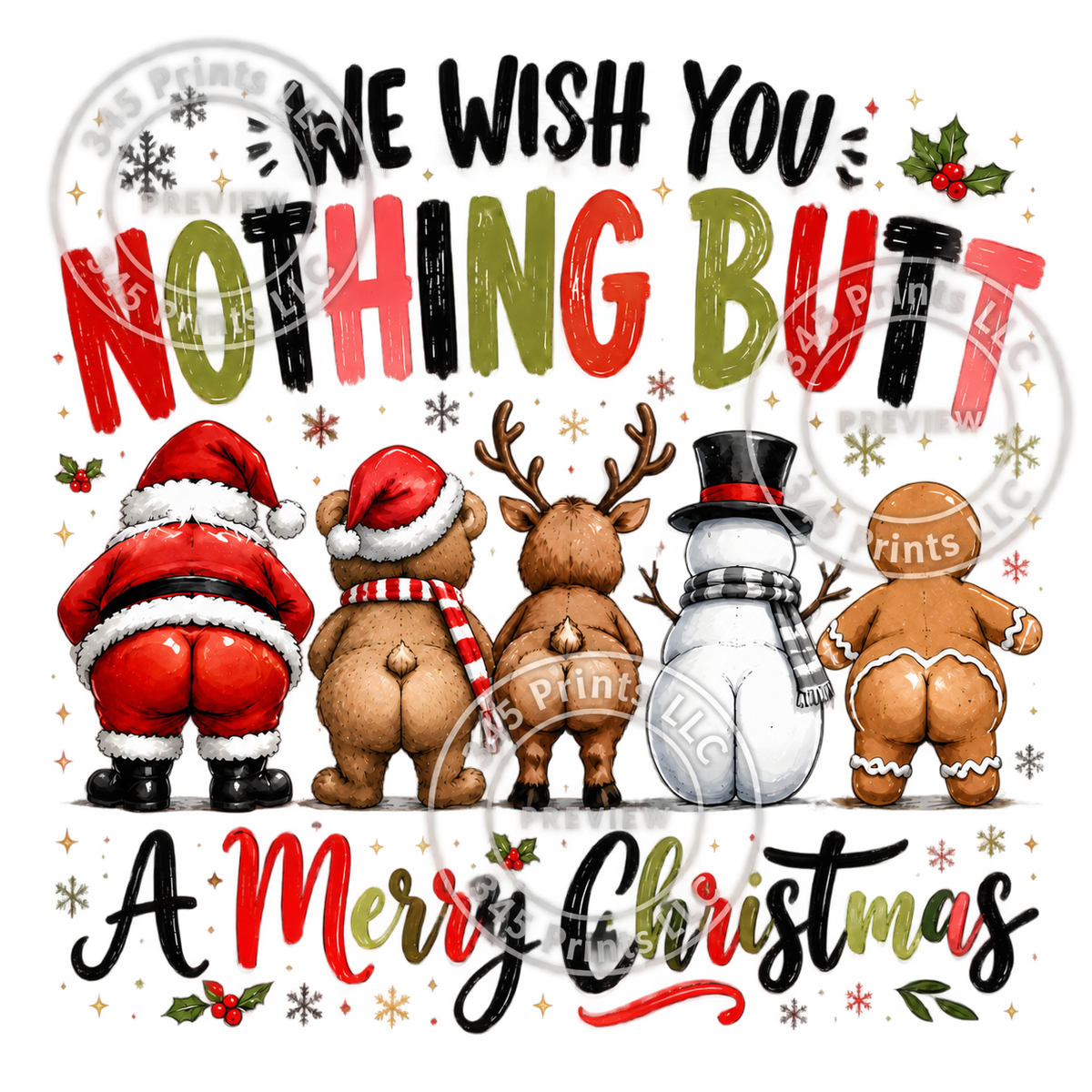We Wish You Nothing Butt a Merry Christmas — watermarked preview