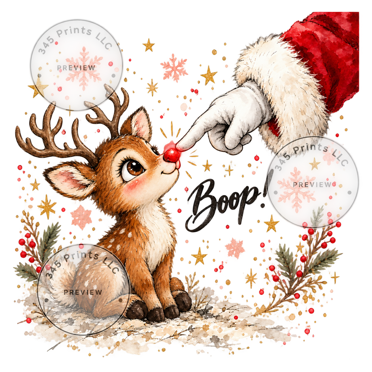 Reindeer Boop — watermarked preview