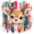 Colorful Baby Reindeer — watermarked preview