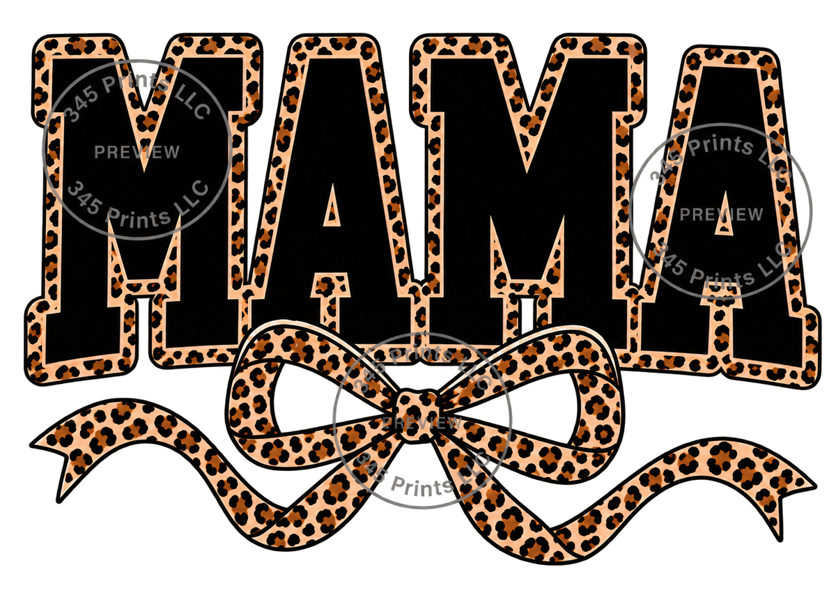 Mama – Leopard Bow — watermarked preview