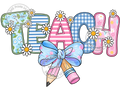 Teach – Pastel Pencil Bow — watermarked preview