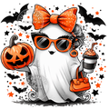 Sassy Ghost – Pumpkin and Coffee — watermarked preview