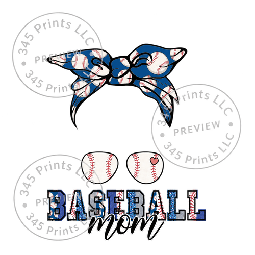 Watermarked preview – Baseball Mom – Messy Bun