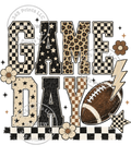 Watermarked preview – Game Day Football – Checkered Leopard