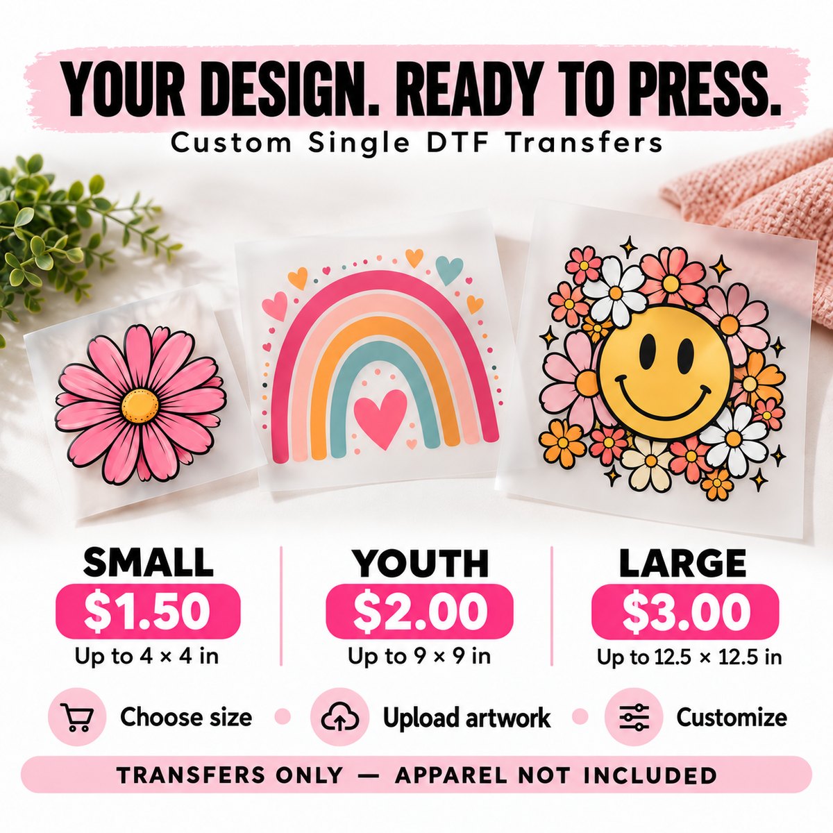 Single DTF Transfers - Custom