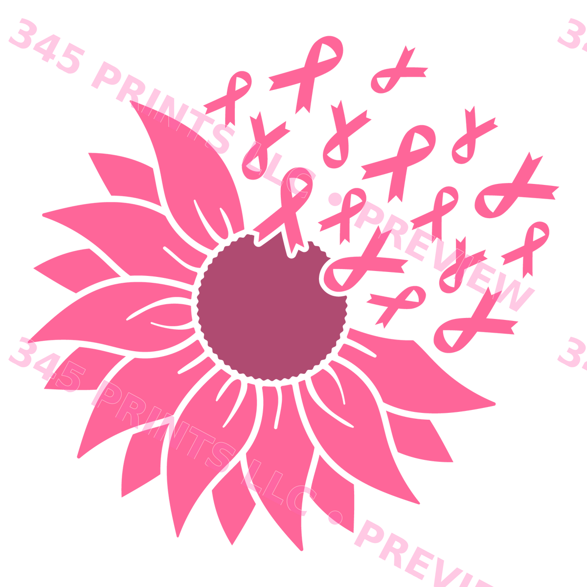 Watermarked preview - Sunflower Ribbon – Awareness Transfer